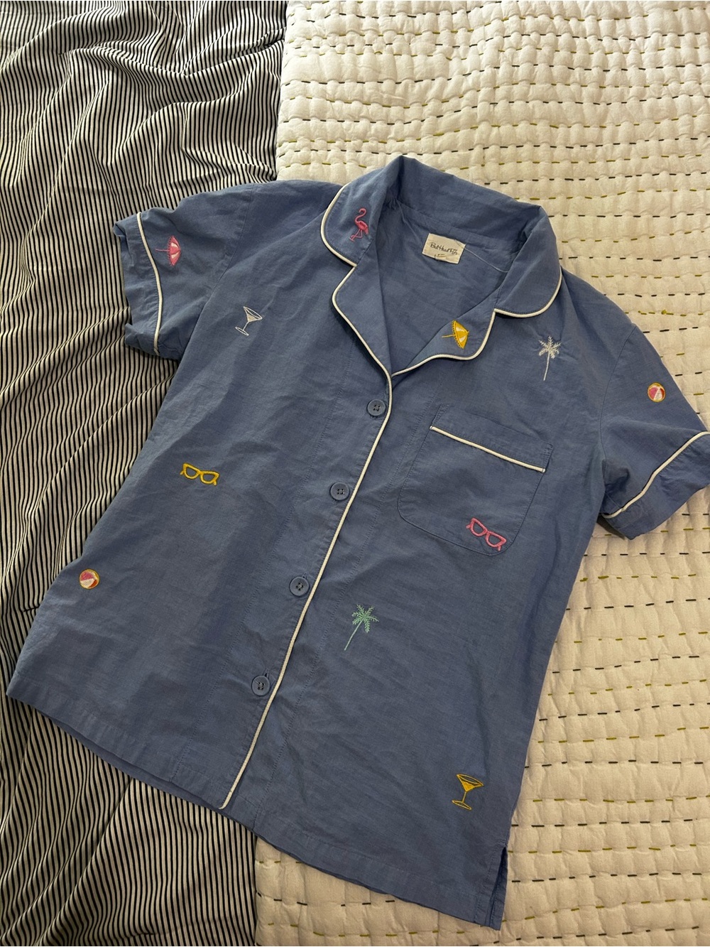 BedHead Light Blue Cotton Button-Up Shirt